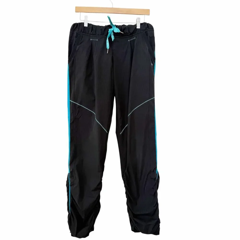 Lululemon Run Track N Field Pants Black Blue Sz 10